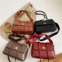 PU Leather Shoulder Bag soft surface & attached with hanging strap PC