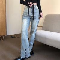 Katoen Vrouwen Jeans Lappendeken Blauwe stuk