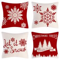 PP Cotton & Polyester Throw Pillow Covers without pillow inner & christmas design printed PC