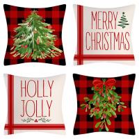 Linen Throw Pillow Covers without pillow inner & christmas design printed PC