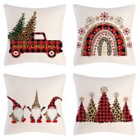 Polyester Throw Pillow Covers without pillow inner & christmas design printed PC