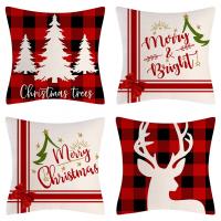 Linen Throw Pillow Covers without pillow inner & christmas design printed PC