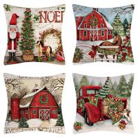 Linen Throw Pillow Covers without pillow inner & christmas design printed PC