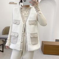 Polyester Slim Women Vest & thermal patchwork Solid PC