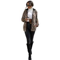 Polyester Manteau femmes Imprimé Leopard Café pièce