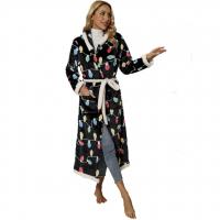 Polyester Women Robe flexible & breathable black PC