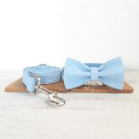 Poliéster Conjunto de collar de cuerda de tracción, Sólido, cielo azul,  Conjunto