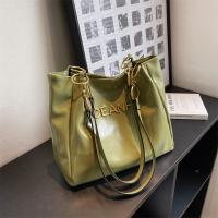 PU Leather Shoulder Bag large capacity & soft surface letter PC