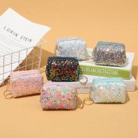 Polyester Change Purse Mini & portable Sequin PC