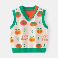 Coton Gilet pour enfants Tricoté multicolore pièce