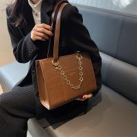 PU Leather Shoulder Bag large capacity & soft surface Stone Grain PC