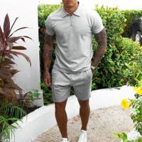 Polyester Männer Casual Set, kurz & Nach oben, Solide, mehr Farben zur Auswahl,  Festgelegt