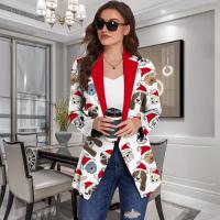 Polyester Plus Size Women Suit Coat christmas design printed PC