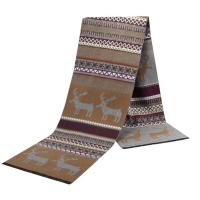 Cotton Men Scarf thermal jacquard Solid khaki PC