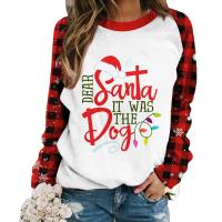 Polyester Women Sweatshirts christmas design & loose printed PC