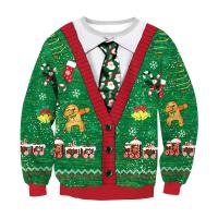 Polyester Women Sweatshirts christmas design & loose printed PC