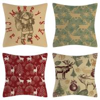 Polyester Throw Pillow Covers without pillow inner & christmas design printed PC