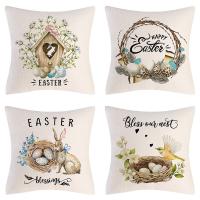 Linen Throw Pillow Covers without pillow inner printed PC