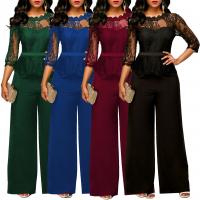 Polyester Long Jumpsuit, Solide, mehr Farben zur Auswahl,  Stück