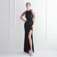 Sequin & Polyester Slim & Plus Size Long Evening Dress side slit embroidered PC