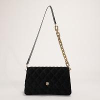 Plush Box Bag Crossbody Bag with chain & soft surface Argyle PC