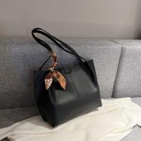 PU Leather with silk scarf Shoulder Bag soft surface PC