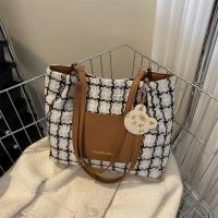 Cloth Shoulder Bag large capacity & soft surface plaid PC