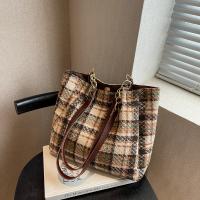 Cloth Shoulder Bag large capacity & soft surface plaid PC