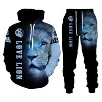 Chemical Fiber & Spandex Men Casual Set & two piece Sweatshirt & Pants printed Set