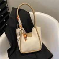 PU Leather with silk scarf Shoulder Bag soft surface PC