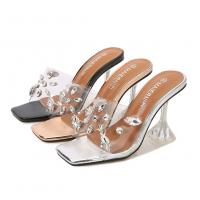 PVC chunky High-Heeled Shoes Pair