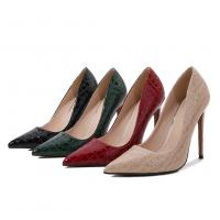 PU Leather Stiletto High-Heeled Shoes Pair