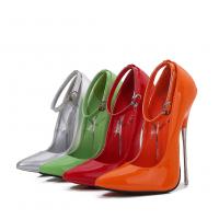 PU Leather Stiletto High-Heeled Shoes Solid Pair