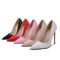 PU Leather Stiletto High-Heeled Shoes Solid Pair