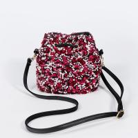 PU Leather Bucket Bag Crossbody Bag soft surface Sequin PC