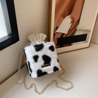 Plush Crossbody Bag with chain & soft surface PC