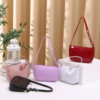 PU Leather Shoulder Bag soft surface crocodile grain PC