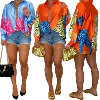 Polyester Women Long Sleeve Shirt & loose printed PC