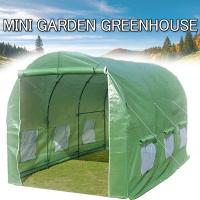 Steel & PE Plastic Waterproof Greenhouse holder Solid green PC