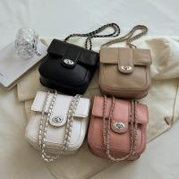 PU Leather Shoulder Bag with chain & soft surface PC