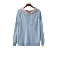 Core-spun Yarn Women Knitwear loose knitted Solid : PC