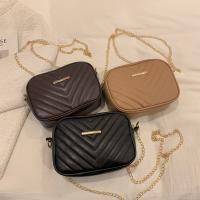 PU Leather Crossbody Bag with chain & soft surface PC