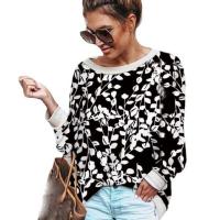 Polyester Women Long Sleeve T-shirt & loose printed PC