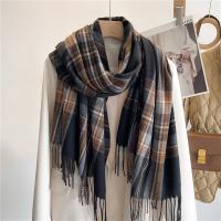 Polyester Tassels Women Scarf thermal plaid PC