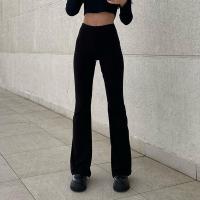 Polyester Pantalon long femme Imprimé Noir pièce