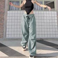 Polyester Women Long Trousers & loose patchwork PC