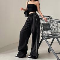 Cotton Women Long Trousers & loose patchwork black PC