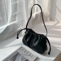 PU Leather Shoulder Bag soft surface & attached with hanging strap Solid PC