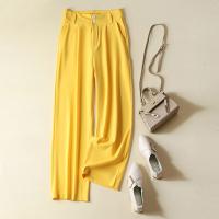 Polyester High Waist Women Long Trousers patchwork Solid PC