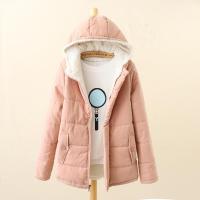 Cotton Plus Size Women Parkas & thick fleece & thermal patchwork Solid PC